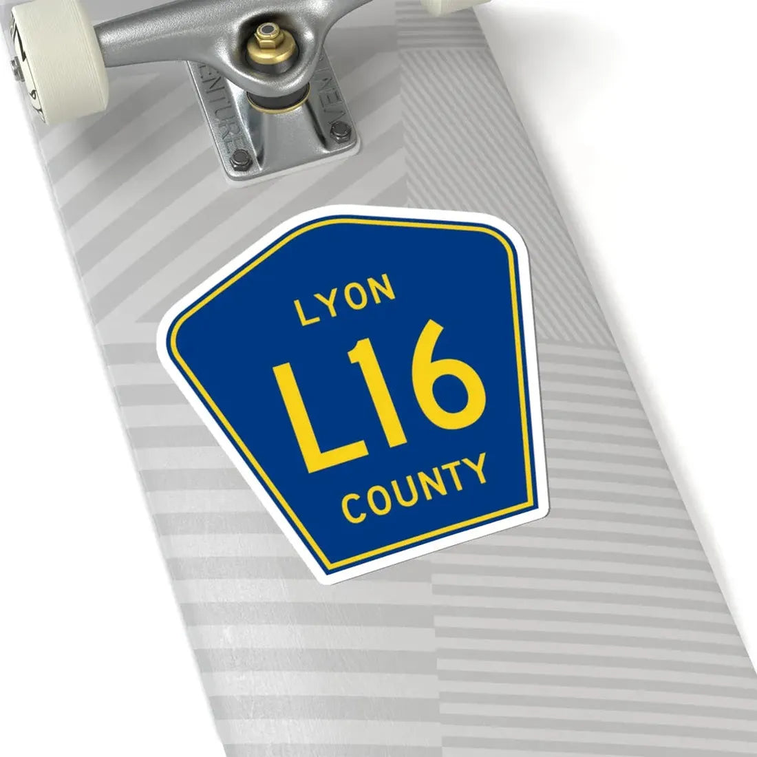 Lyon County Route L16 IA (Iowa) (Road Sign) STICKER Vinyl Kiss-Cut Decal - The Sticker Space