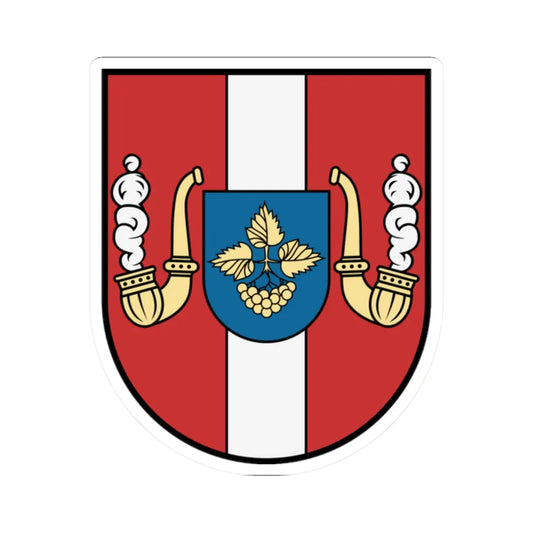 Lysianka Raion coat of arms lesser (Ukraine) (Coat of Arms) STICKER Vinyl Kiss-Cut Decal 2 Inch White - The Sticker Space