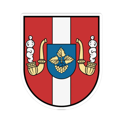 Lysianka Raion coat of arms lesser (Ukraine) (Coat of Arms) STICKER Vinyl Kiss-Cut Decal 3 Inch White - The Sticker Space