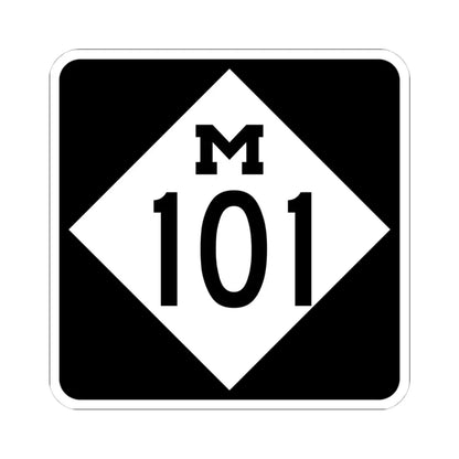 M-101 (Michigan) (Road Sign) STICKER Vinyl Kiss-Cut Decal 4 Inch White - The Sticker Space