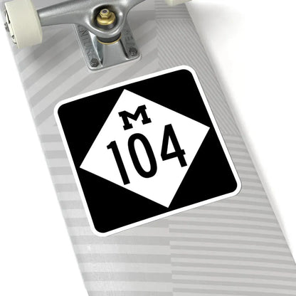 M-104 (Michigan) (Road Sign) STICKER Vinyl Kiss-Cut Decal - The Sticker Space
