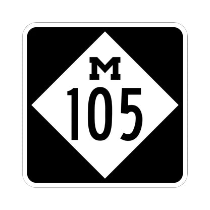 M-105 (Michigan) (Road Sign) STICKER Vinyl Kiss-Cut Decal 6 Inch White - The Sticker Space