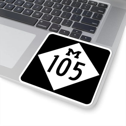 M-105 (Michigan) (Road Sign) STICKER Vinyl Kiss-Cut Decal - The Sticker Space