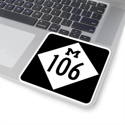 M-106 (Michigan) (Road Sign) STICKER Vinyl Kiss-Cut Decal - The Sticker Space