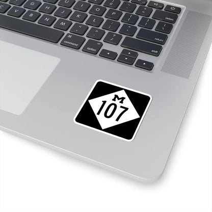 M-107 (Michigan) (Road Sign) STICKER Vinyl Kiss-Cut Decal - The Sticker Space