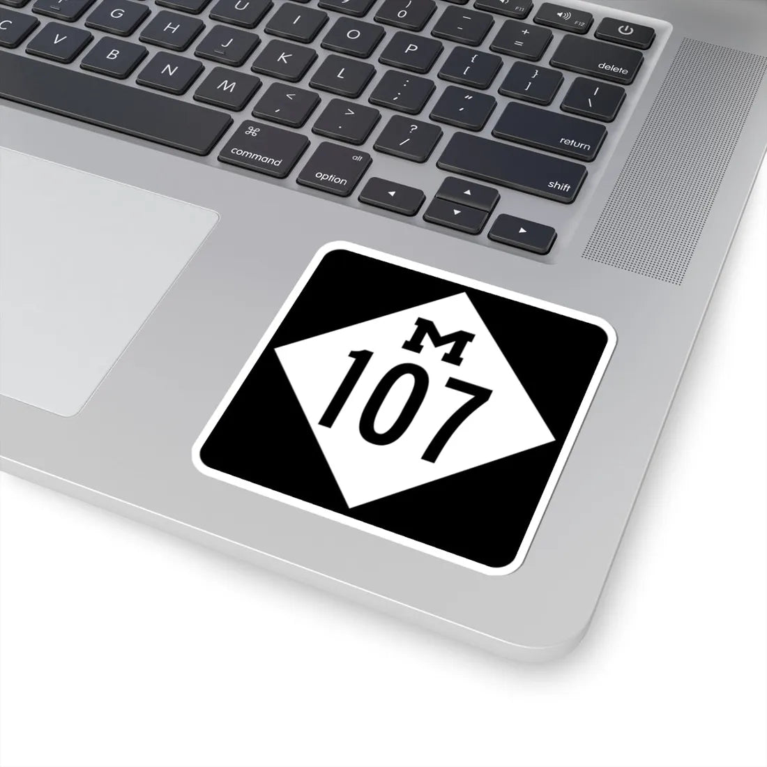 M-107 (Michigan) (Road Sign) STICKER Vinyl Kiss-Cut Decal - The Sticker Space