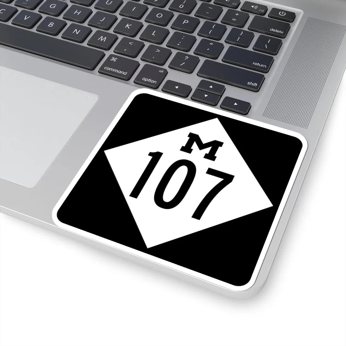 M-107 (Michigan) (Road Sign) STICKER Vinyl Kiss-Cut Decal - The Sticker Space