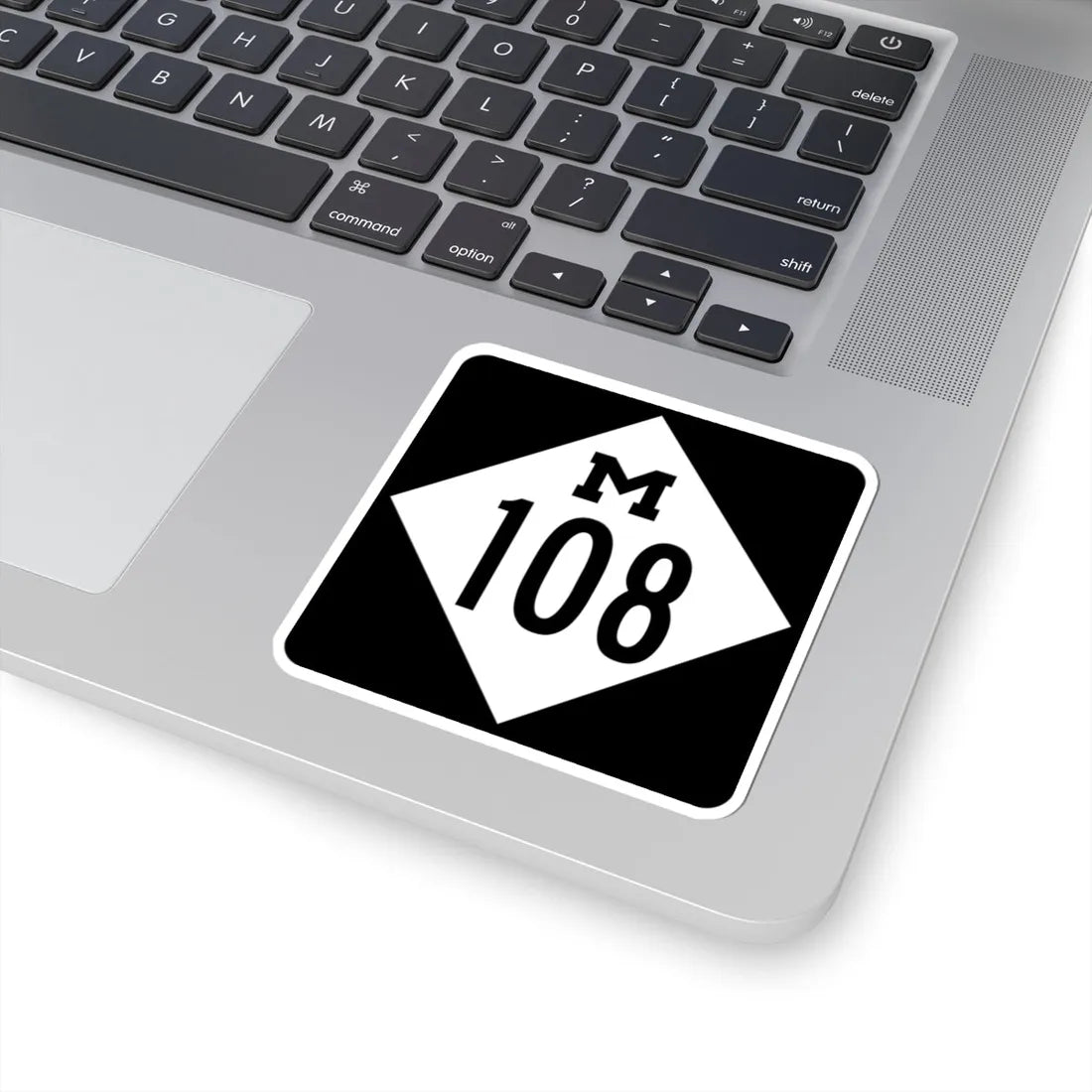 M-108 (Michigan) (Road Sign) STICKER Vinyl Kiss-Cut Decal - The Sticker Space