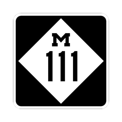 M-111 (Michigan) (Road Sign) STICKER Vinyl Kiss-Cut Decal 3 Inch White - The Sticker Space