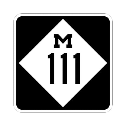 M-111 (Michigan) (Road Sign) STICKER Vinyl Kiss-Cut Decal 4 Inch White - The Sticker Space