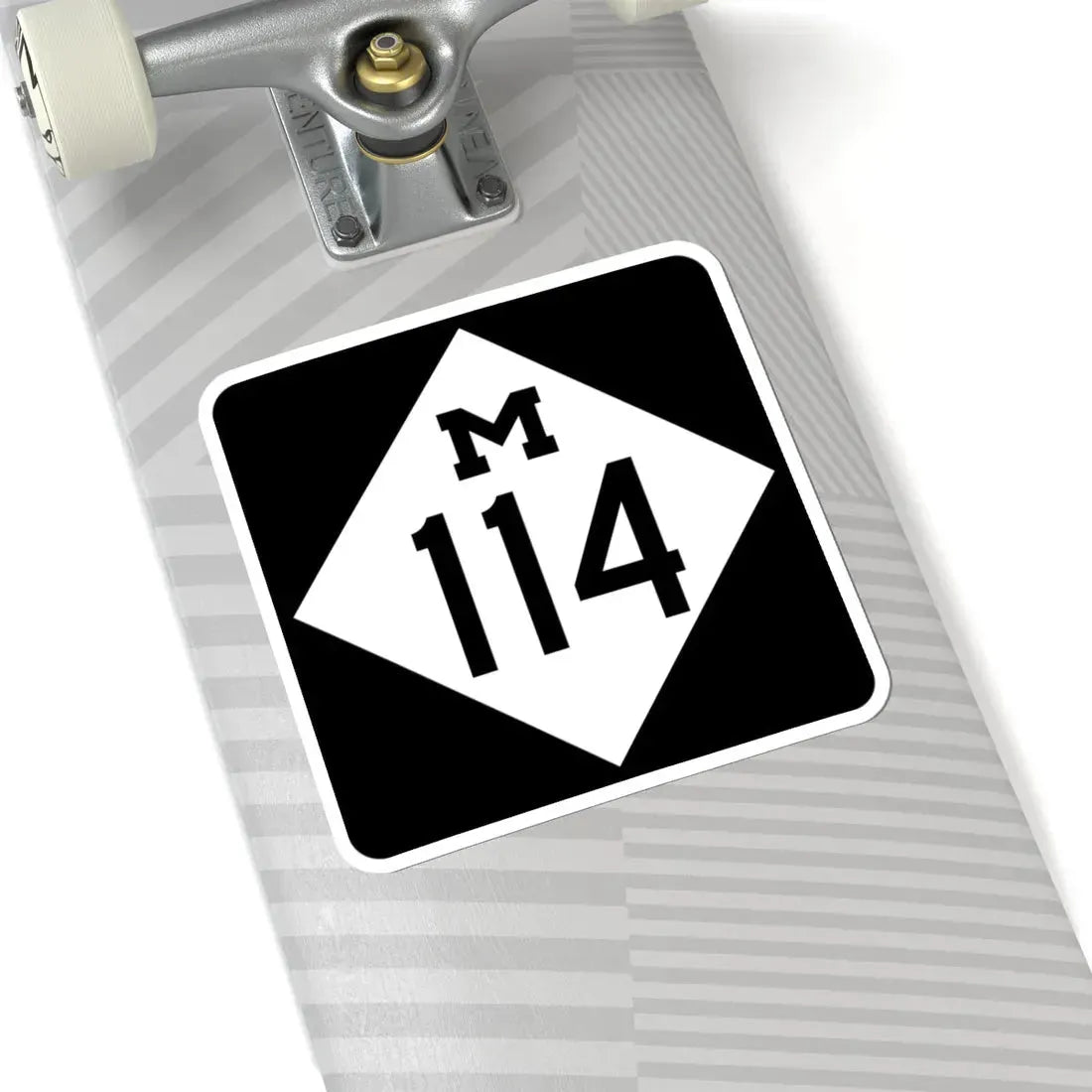 M-114 (Michigan) (Road Sign) STICKER Vinyl Kiss-Cut Decal - The Sticker Space