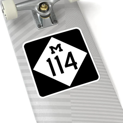M-114 (Michigan) (Road Sign) STICKER Vinyl Kiss-Cut Decal - The Sticker Space