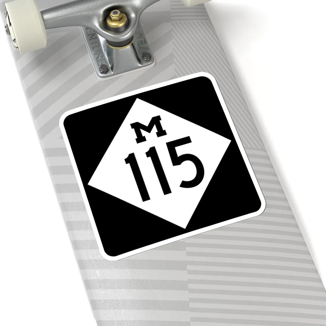 M-115 (Michigan) (Road Sign) STICKER Vinyl Kiss-Cut Decal - The Sticker Space