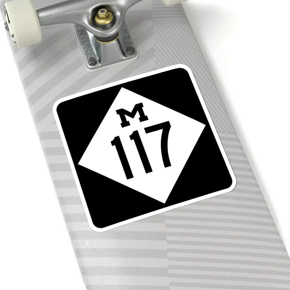 M-117 (Michigan) (Road Sign) STICKER Vinyl Kiss-Cut Decal - The Sticker Space
