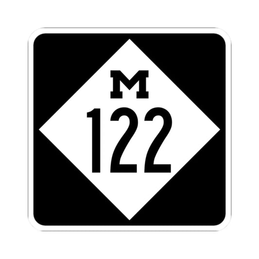 M-122 (Michigan) (Road Sign) STICKER Vinyl Kiss-Cut Decal 2 Inch White - The Sticker Space
