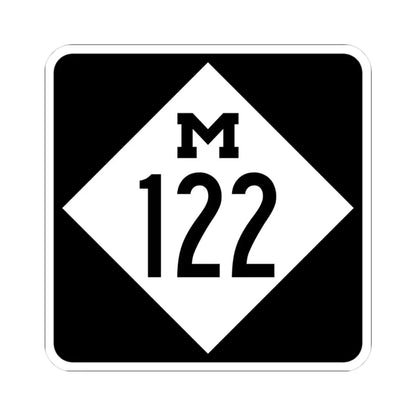 M-122 (Michigan) (Road Sign) STICKER Vinyl Kiss-Cut Decal 3 Inch White - The Sticker Space