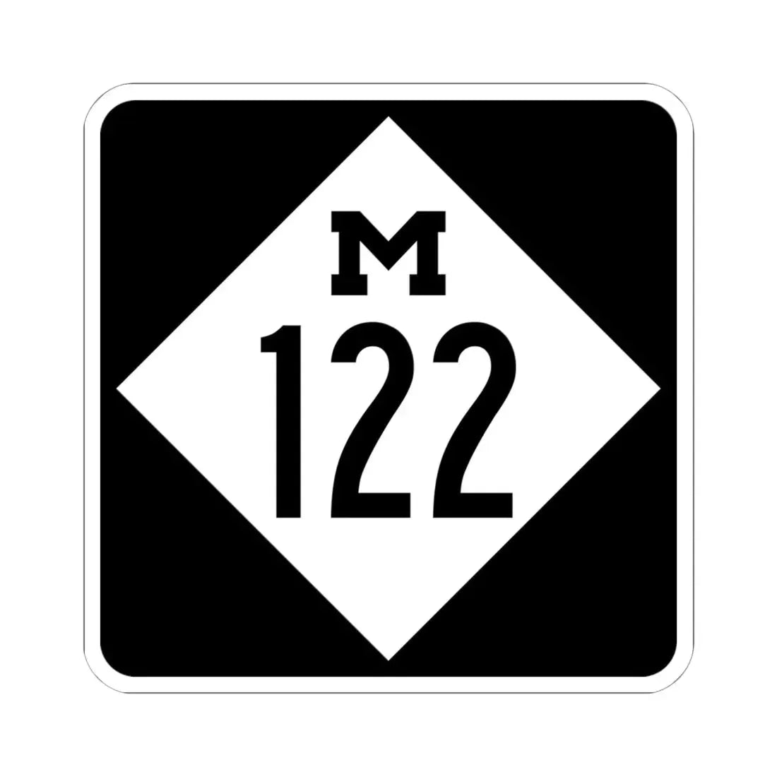 M-122 (Michigan) (Road Sign) STICKER Vinyl Kiss-Cut Decal - The Sticker Space