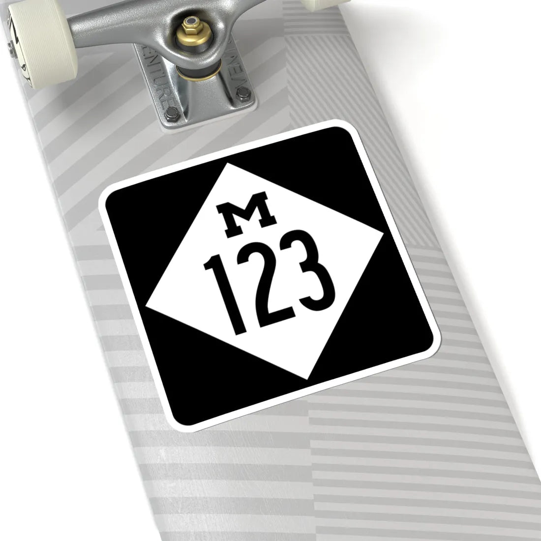M-123 (Michigan) (Road Sign) STICKER Vinyl Kiss-Cut Decal - The Sticker Space