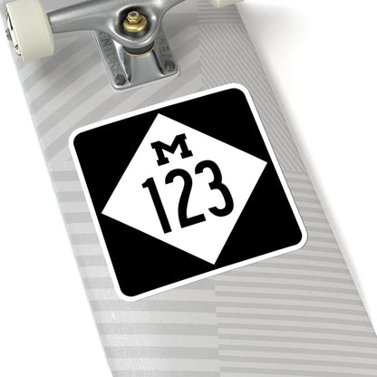 M-123 (Michigan) (Road Sign) STICKER Vinyl Kiss-Cut Decal - The Sticker Space