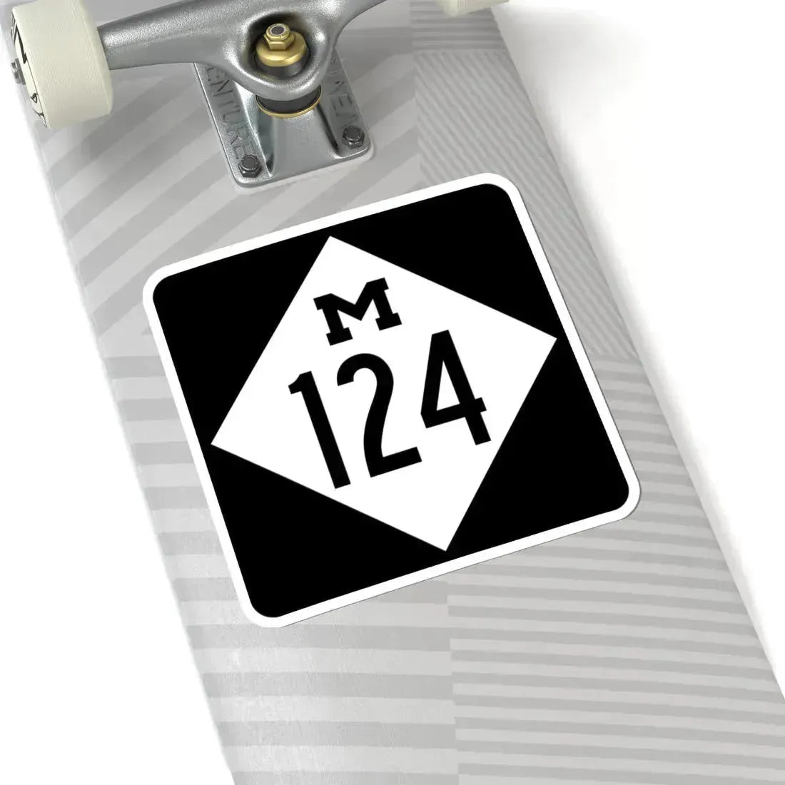 M-124 (Michigan) (Road Sign) STICKER Vinyl Kiss-Cut Decal - The Sticker Space