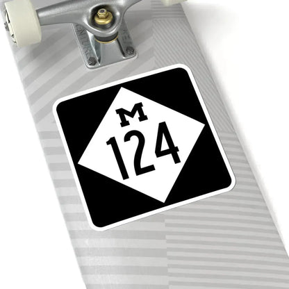 M-124 (Michigan) (Road Sign) STICKER Vinyl Kiss-Cut Decal - The Sticker Space