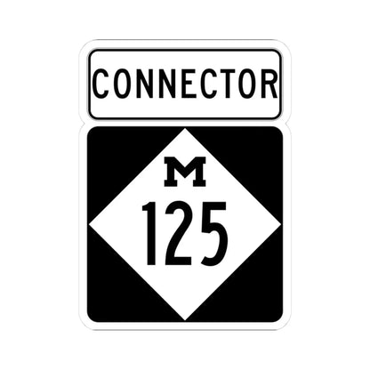 M-125Conn (Michigan) (Road Sign) STICKER Vinyl Kiss-Cut Decal 3 Inch White - The Sticker Space