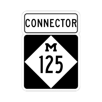 M-125Conn (Michigan) (Road Sign) STICKER Vinyl Kiss-Cut Decal 6 Inch White - The Sticker Space