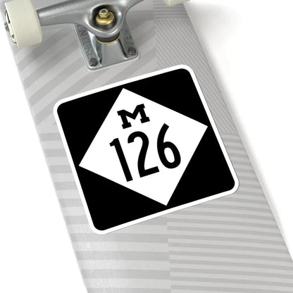 M-126 (Michigan) (Road Sign) STICKER Vinyl Kiss-Cut Decal - The Sticker Space