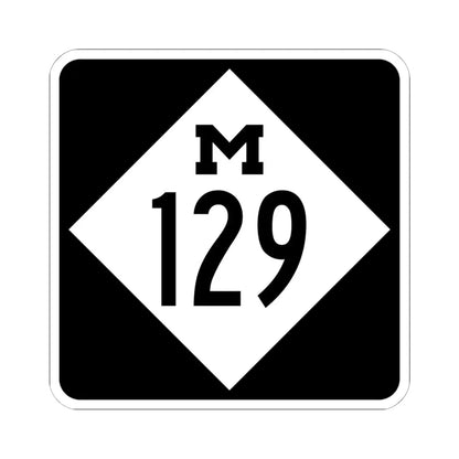 M-129 (Michigan) (Road Sign) STICKER Vinyl Kiss-Cut Decal 6 Inch White - The Sticker Space