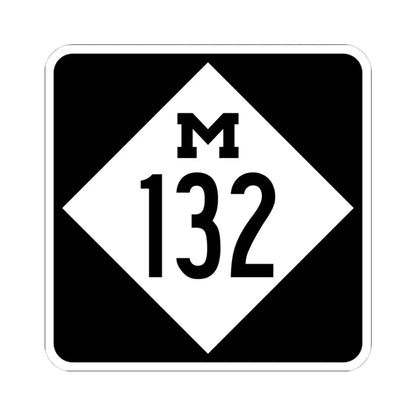 M-132 (Michigan) (Road Sign) STICKER Vinyl Kiss-Cut Decal 4 Inch White - The Sticker Space