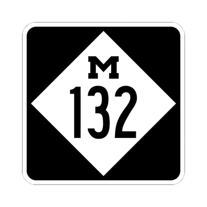 M-132 (Michigan) (Road Sign) STICKER Vinyl Kiss-Cut Decal 6 Inch White - The Sticker Space