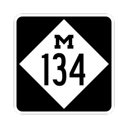 M-134 (Michigan) (Road Sign) STICKER Vinyl Kiss-Cut Decal 3 Inch White - The Sticker Space