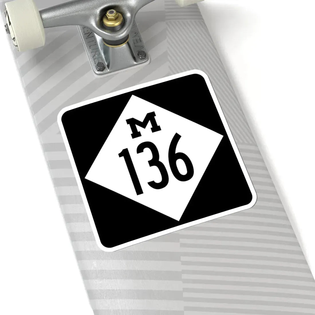M-136 (Michigan) (Road Sign) STICKER Vinyl Kiss-Cut Decal - The Sticker Space