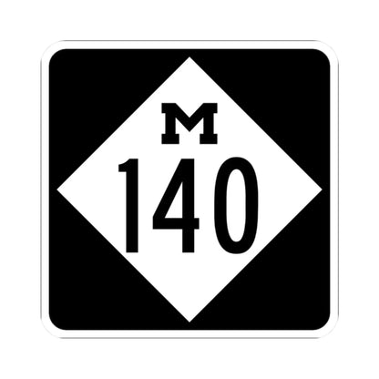 M-140 (Michigan) (Road Sign) STICKER Vinyl Kiss-Cut Decal 2 Inch White - The Sticker Space