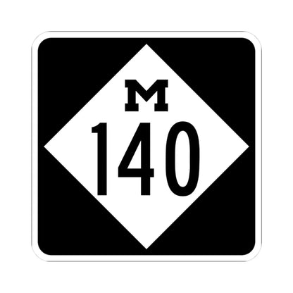 M-140 (Michigan) (Road Sign) STICKER Vinyl Kiss-Cut Decal 3 Inch White - The Sticker Space