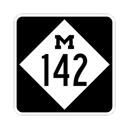 M-142 (Michigan) (Road Sign) STICKER Vinyl Kiss-Cut Decal 6 Inch White - The Sticker Space