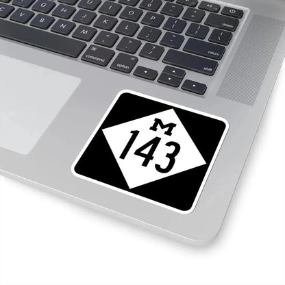 M-143 (Michigan) (Road Sign) STICKER Vinyl Kiss-Cut Decal - The Sticker Space