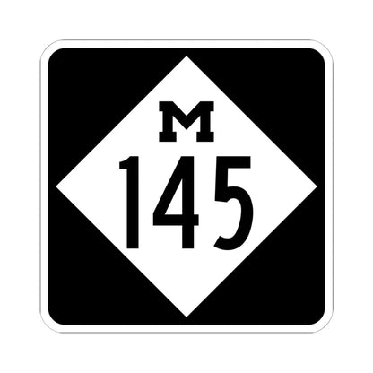 M-145 (Michigan) (Road Sign) STICKER Vinyl Kiss-Cut Decal 6 Inch White - The Sticker Space