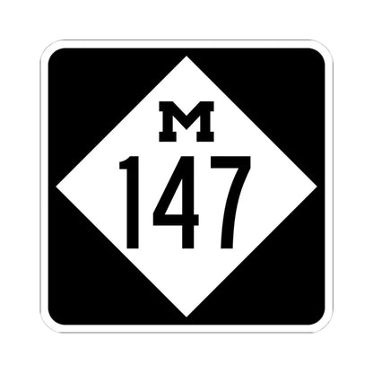 M-147 (Michigan) (Road Sign) STICKER Vinyl Kiss-Cut Decal 4 Inch White - The Sticker Space
