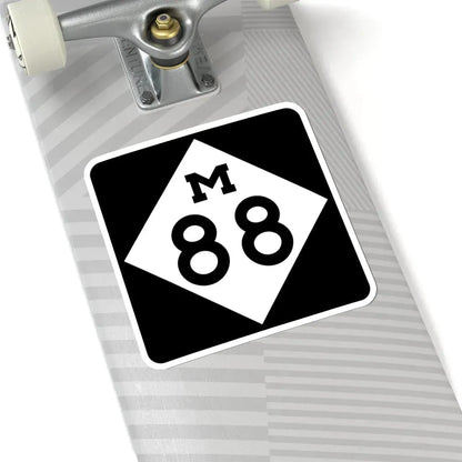 M-88 (Michigan) (Road Sign) STICKER Vinyl Kiss-Cut Decal - The Sticker Space