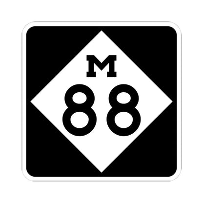 M-88 (Michigan) (Road Sign) STICKER Vinyl Kiss-Cut Decal - The Sticker Space