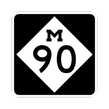 M-90 (Michigan) (Road Sign) STICKER Vinyl Kiss-Cut Decal 3 Inch White - The Sticker Space