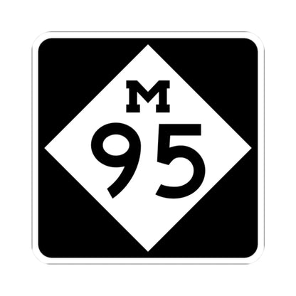 M-95 (Michigan) (Road Sign) STICKER Vinyl Kiss-Cut Decal 2 Inch White - The Sticker Space