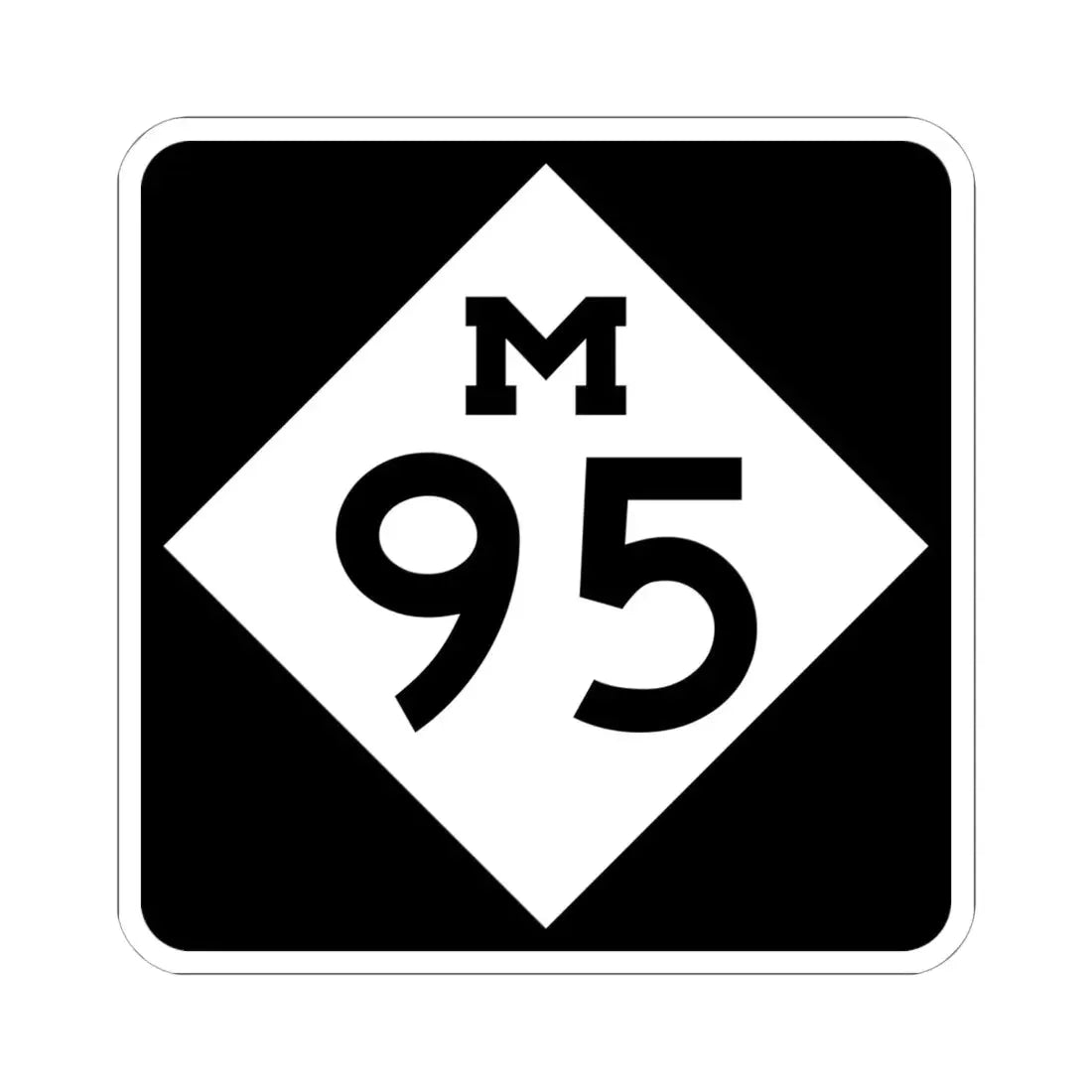 M-95 (Michigan) (Road Sign) STICKER Vinyl Kiss-Cut Decal - The Sticker Space