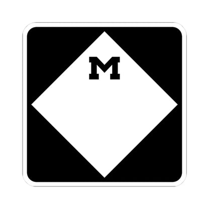 M-Blank (Michigan) (Road Sign) STICKER Vinyl Kiss-Cut Decal 3 Inch White - The Sticker Space