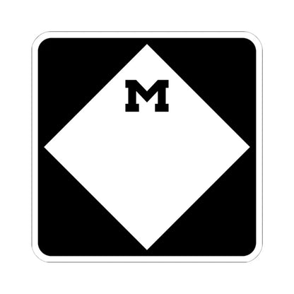 M-Blank (Michigan) (Road Sign) STICKER Vinyl Kiss-Cut Decal 6 Inch White - The Sticker Space