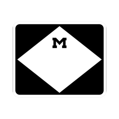 M-Blank3 (Michigan) (Road Sign) STICKER Vinyl Kiss-Cut Decal 2 Inch White - The Sticker Space