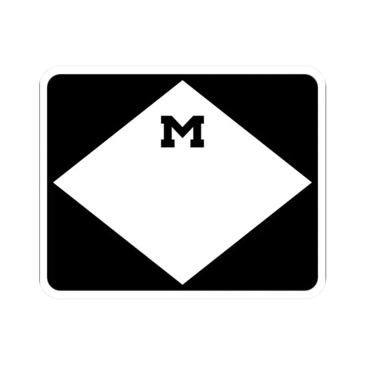 M-Blank3 (Michigan) (Road Sign) STICKER Vinyl Kiss-Cut Decal 2 Inch White - The Sticker Space