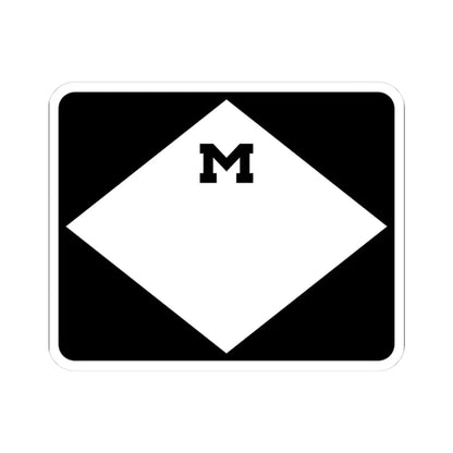 M-Blank3 (Michigan) (Road Sign) STICKER Vinyl Kiss-Cut Decal 3 Inch White - The Sticker Space