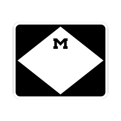 M-Blank3 (Michigan) (Road Sign) STICKER Vinyl Kiss-Cut Decal 4 Inch White - The Sticker Space